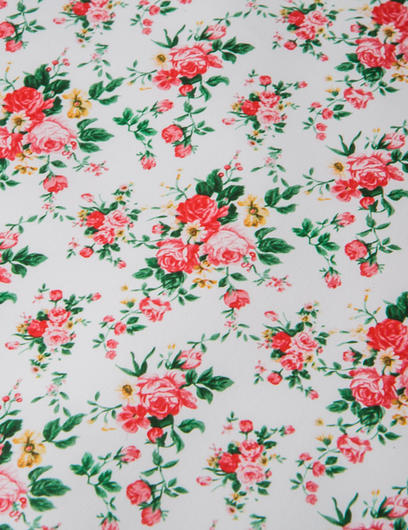 Flower Breathable Pu Raincoat Fabric